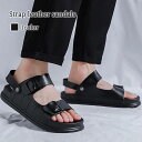 サンダル メンズ ストラップレザーサンダル レザー コンフォートサンダル 海 夏 スリッパ ビーチサンダル 防寒 本革 安い 冬 春 スリッポン 人気 サボサン...