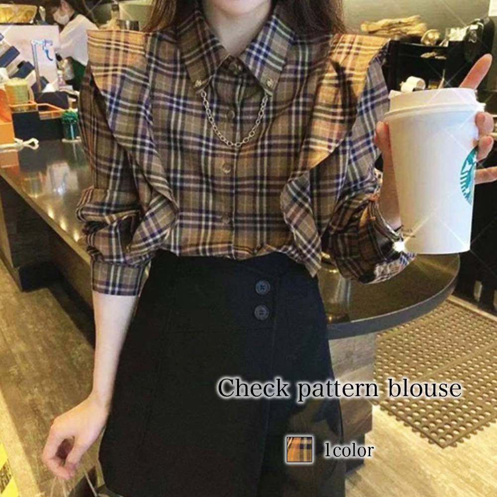 ブラウス レディース チェック柄ブラウス 事務服 フリル 高品質 Tシャツ 春 スーツ ボウタイ ワンピース 人気 ノーアイロン 秋 きれいめ 白 オフィス 50代 冬 安い ブランド 長袖 シャツ カジュアル おしゃれ 厚手 レース フォーマル 黒 カットソー シフォン