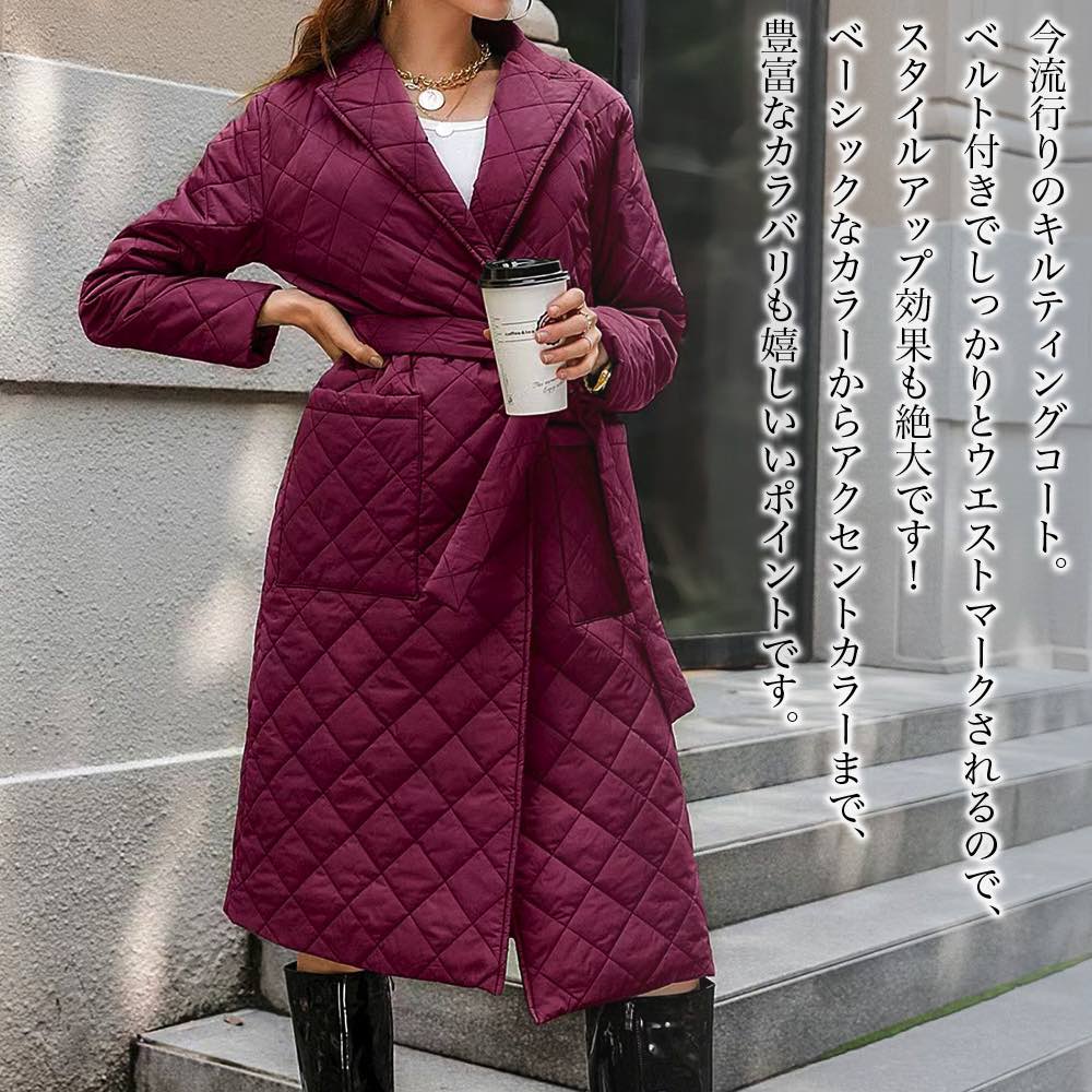 Stained Color Jacket - 【＼クーポン利用で20%OFF!／】 チェスターコート レディース ベルト付きキルティングコート 軽い 着こなし ステンカラーコート ショート 40代 秋 トレンチコート 英国 50代 服 チェック 細身 ショート丈 人気 春 キャメル ダブル ブランド アウター 大きいサイズ