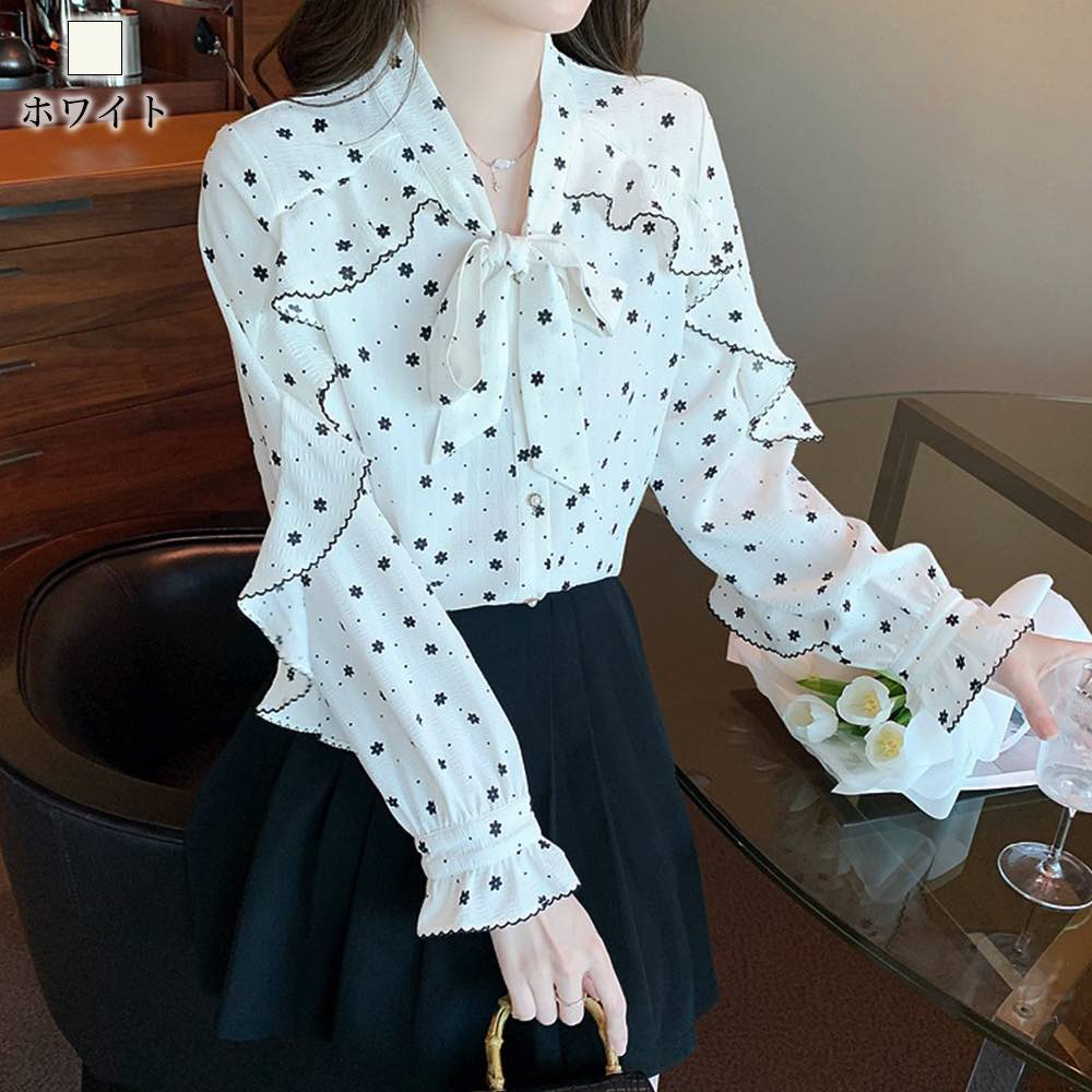 ブラウス レディース フリルリボンブラウス ボ...の紹介画像3