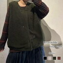 ベスト レディース リバーシブルボアベスト ニット インナー スーツ ウール アウター スポーツ ブランド 中綿 襟なし 冬 あったか 厚手 フリース 羽毛 ア...