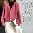 【\クーポン利用で20%OFF!/】 カーディガン レディース 金ボタンゆるニットカーディガン ニット 生地 きれいめ ゆったり 秋 ブラック 暖かい ジャケッ...
