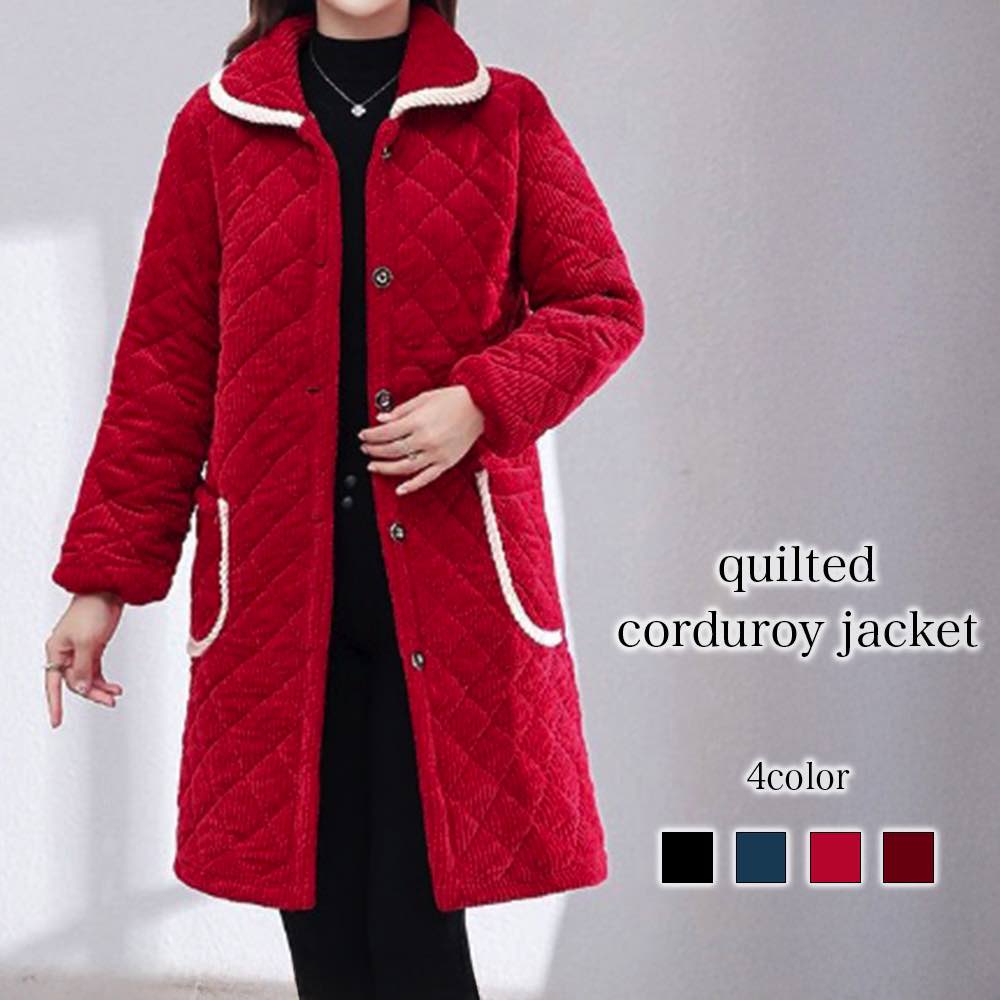 ステンカラーコート レディース キルトコーデュロイジャケット 40代 ピーコート ショート丈 ウール コート 丈 大きいサイズ 冬 トレンチコート ロング 秋 コーデ ロングコート 大人 スタンドカラーコート ミドル 50代 アウター チェスターコート 人気 厚手 トレーナー