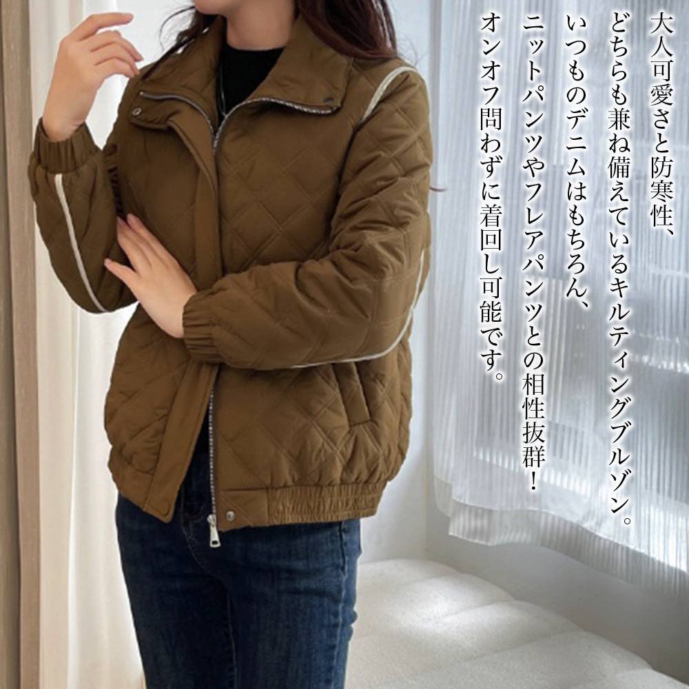 伸缩外套 - 【＼クーポン利用で20%OFF!／】 ステンカラーコート レディース キルティングブルゾン ロングコート トレーナー 春 丈 アウター 人気 コート 冬 ショート丈 チェスターコート ミドル 大人 大きいサイズ 厚手 50代 ウール 40代 トレンチコート 秋