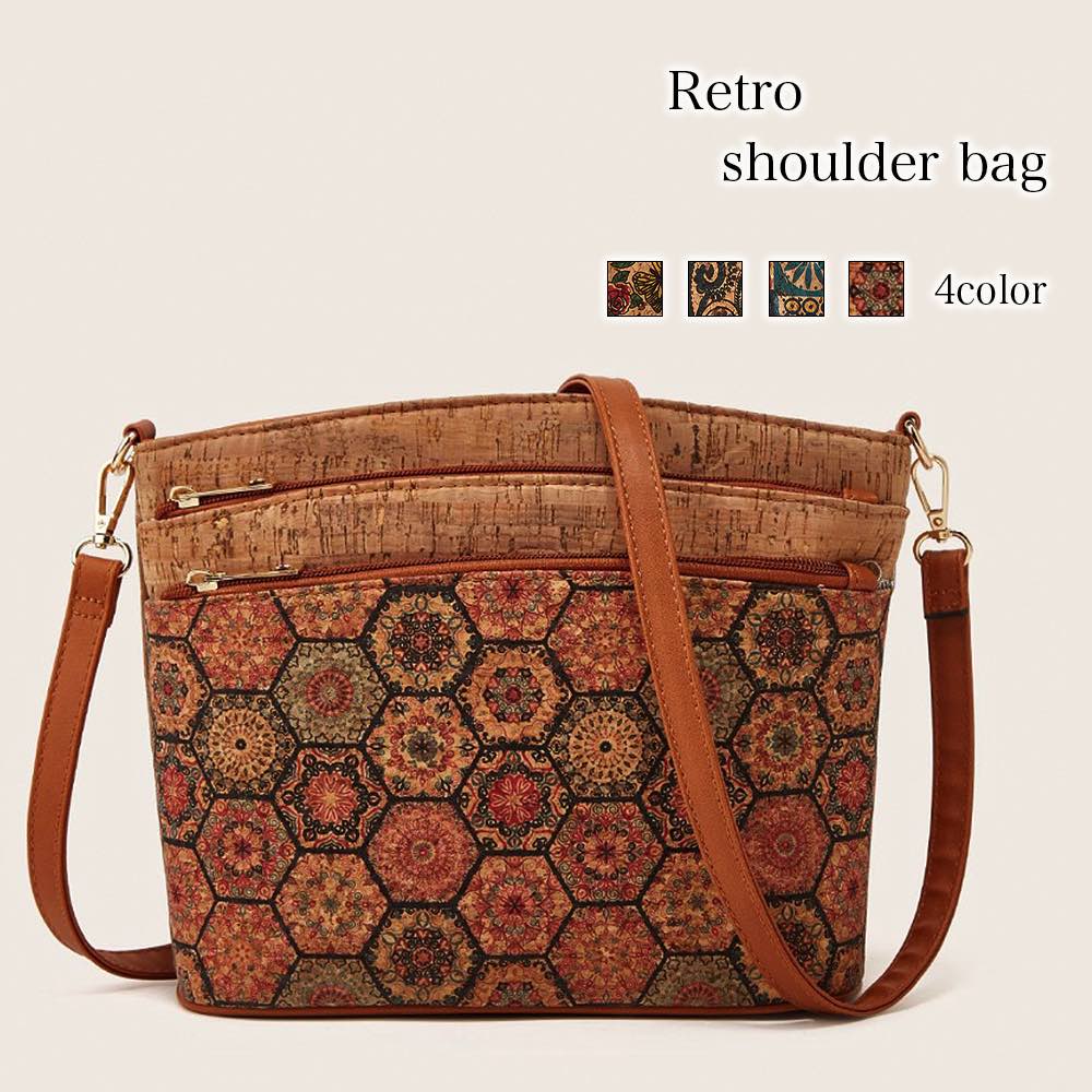 ショルダーバッグ レディース レトロ柄ショルダーバッグ 大人 2ウェイ カジュアル A4 ナイロン 大容量 大きめ 黒 40代 冬 斜めがけ レザー 軽い レザー トートバッグ バッグ 赤 縦長 小さめ 旅行 ブランド 軽量 人気 スポーティー ミニ 革 2WAY 可愛い 秋