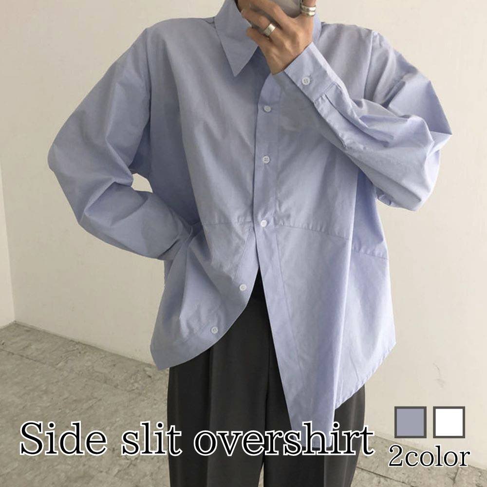 Sleeveless - シャツ レディース サイドスリットオーバーシャツ 春 暖かい オフィス しわになりにくい 形態安定 かわいい 厚手 ブランド 冬 おしゃれ カジュアル ゆったり 大人 麻 スポーツ ロゴ トップス 秋 長袖 事務服 襟付き カットソー ブラウス Tシャツ ポロシャツ ランニング