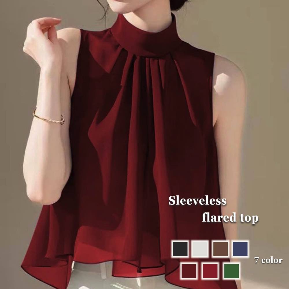 ブラウスレディースノースリーブフレ...