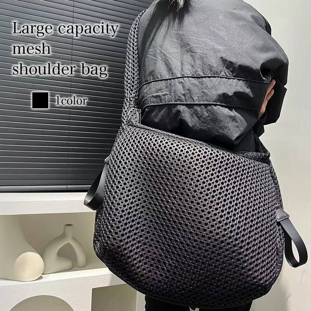 【＼クーポン利用で20%OFF!／】 ショルダーバッグ レディース 大容量メッシュショルダーバッグ 旅行 かわいい ミニ 縦長 黒 斜めがけ 2WAY バッグ スポーティー トートバッグ 夏 40代 冬 ブランド 小さめ カジュアル レザー 人気 可愛い 軽量 大きめ 2ウ(4)