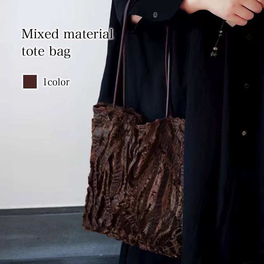 【＼クーポン利用で20%OFF!／】 トートバッグ レディース 異素材MIXトートバッグ ファスナー付き レザー バッグ ビジネス キャンバス 春 ショルダーバッグ 通勤 縦型 秋 ゴルフ ミニトート ナイロン 軽い A4 ブランド 軽量 肩掛け かばん 小さめ 冬 大きめ