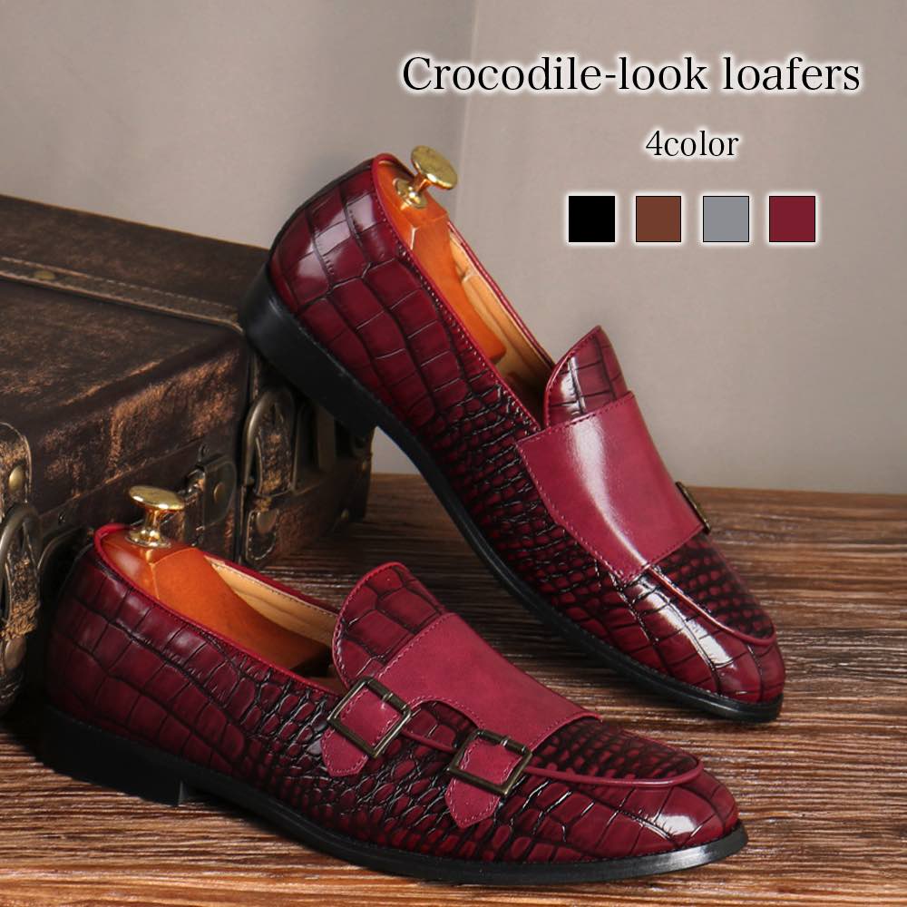 【＼クーポン利用で20%OFF!／】 ビジネスシューズ メンズ クロコダイル調ローファー ウォーキング おすすめ 人気 ショートブーツ ブーツ スニーカー ストレートチップ 軽量 安い 防水 夏 紳士靴 冬 革 厚底 レザー 秋 歩きやすい ON 滑らない カジュアル 春