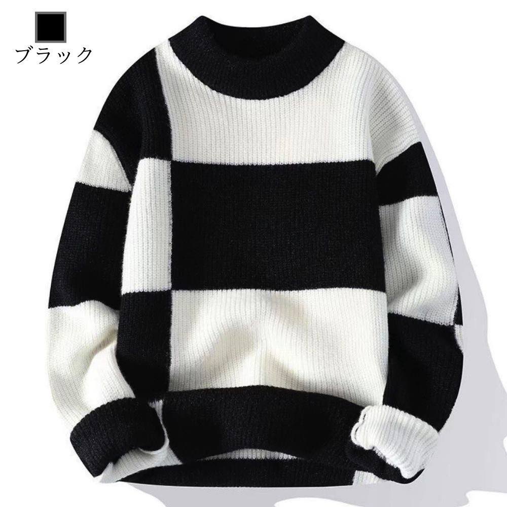 【＼クーポン利用で20%OFF!／】 セーター メンズ 厚手パネル柄セーター サイズ Vネック タートルネック 冬 シニア 厚手 トレーナー チェック クルーネック ブランド リブ 白色 綿 ニット ビジネス 洗える 秋 長袖 ノルディック 大きいサイズ 春 モード系 おし weartech-10097547 TOKYO SIC(トウキョウシック) サンプル画像3