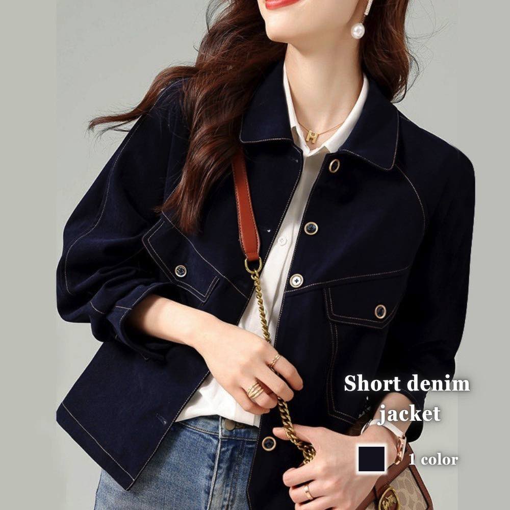 デニムジャケット レディース ショート丈デニムジャケット オーバーサイズ おしゃれ ノーカラー デニムシャツ 50代 ジャケット 冬 デニム アウター ジージャン かわいい 可愛い Gジャン 40代 人気 トップス ブランド パーカー 軽い きれいめ 秋 20代 30代 ブルゾン 春