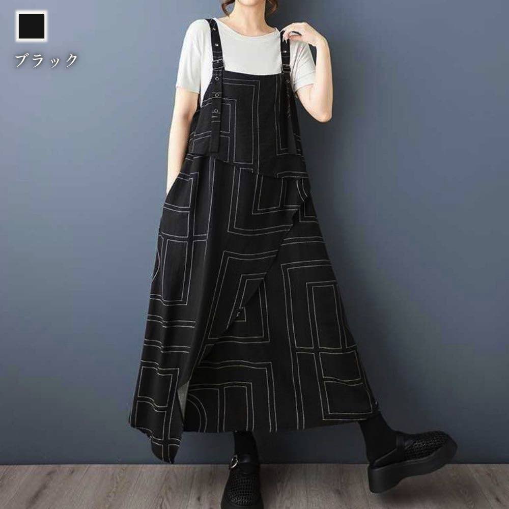 TOKYO SIC(トウキョウシック)のサロペット レディース サスペンダーワンピース 春 パンツ 50代 ゆったり ファッション マタニティ ロング 30代 バッグ コーデュロイ トップス オーバーオール おしゃれ 大人 オールインワン ニット 夏 親子 40代 服 ワンピース 低身長 冬 人気 秋 シャツ デニム｜アングル3