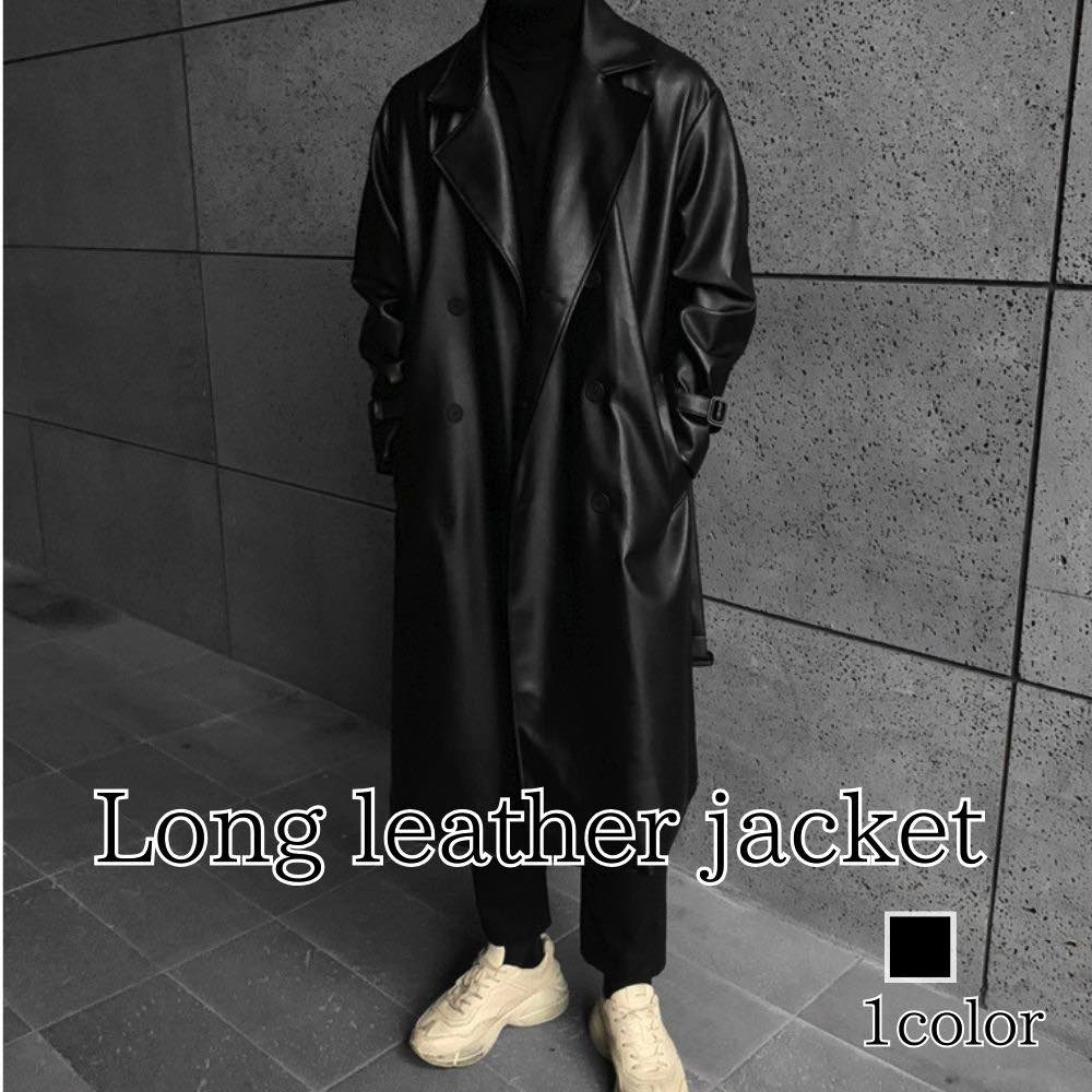Leather Jacket - 【＼クーポン利用で20%OFF!／】 ライダースジャケット メンズ ロング丈レザージャケット 黒 40代 ブルゾン 厚手 ブランド レザー 冬 50代 秋 おすすめ ダブル スエード おしゃれ ライダース Tシャツ シングル ショット 着こなし アウター 革ジャン 春 革