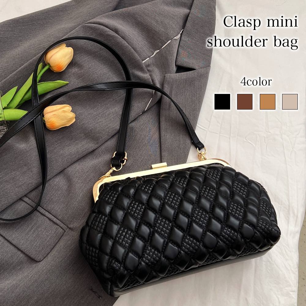 ショルダーバッグレディースがま口ミ...