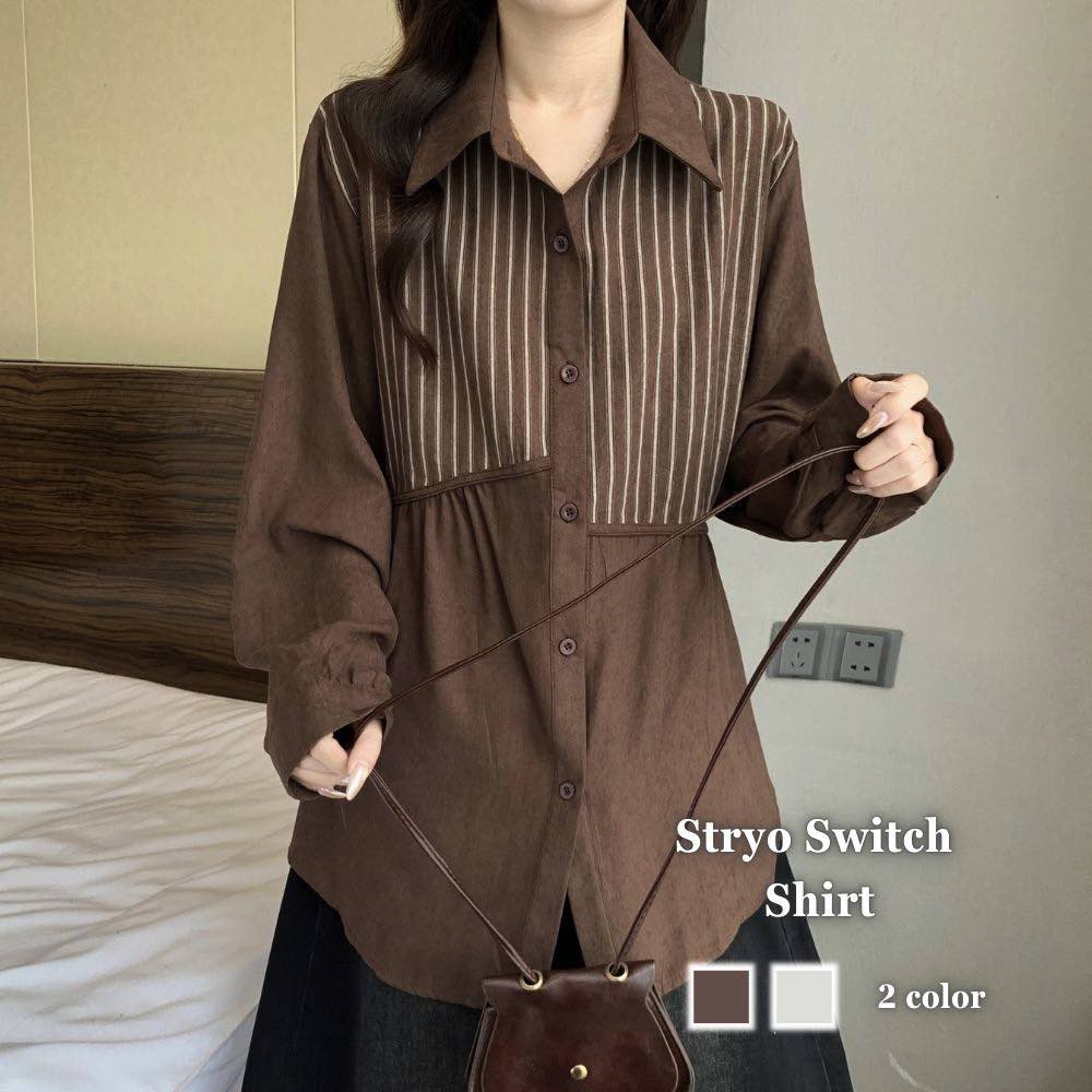 Rakuten - シャツ レディース ストライオウ切り替えシャツ 長袖 冬 事務服 暖かい ランニング ゆったり ロゴ カジュアル 春 ポロシャツ しわになりにくい 襟付き トップス 厚手 スポーツ 大人 形態安定 オフィス おしゃれ ブランド Tシャツ 麻 ブラウス 秋 かわいい カットソー