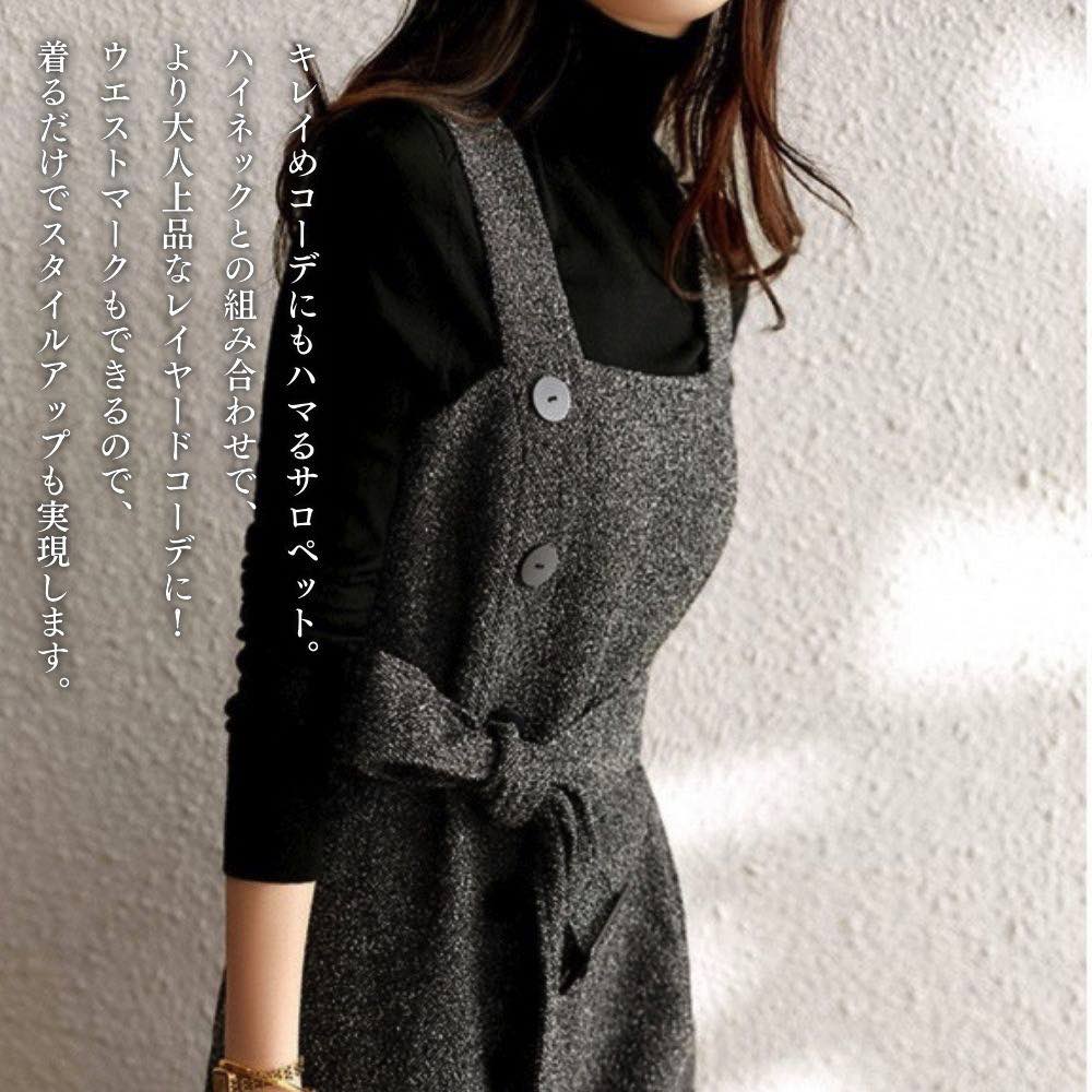 TOKYO SIC(トウキョウシック)の【＼クーポン利用で20%OFF!／】 サロペット レディース ストラップワンピース ファッション パンツ 春 トップス 低身長 コーデュロイ 50代 バッグ 大人 シャツ オールインワン 親子 おしゃれ 服 オーバーオール 40代 ゆったり ニット 夏 冬 ロング 30代｜アングル2