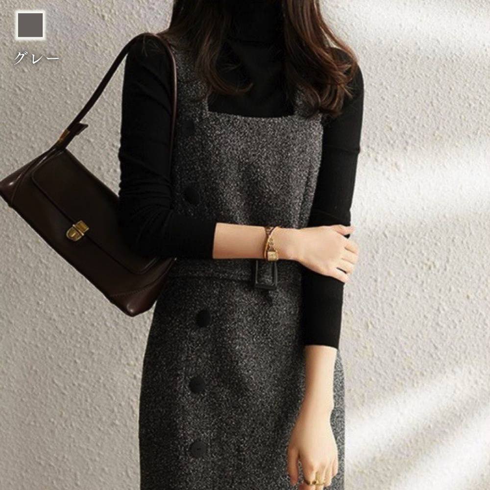 TOKYO SIC(トウキョウシック)の【＼クーポン利用で20%OFF!／】 サロペット レディース ストラップワンピース ファッション パンツ 春 トップス 低身長 コーデュロイ 50代 バッグ 大人 シャツ オールインワン 親子 おしゃれ 服 オーバーオール 40代 ゆったり ニット 夏 冬 ロング 30代｜アングル3