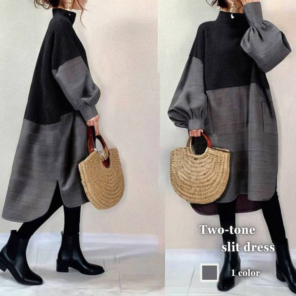 ワンピースレディースツートーンスリ...