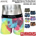 アンヴィル パンツ メンズ [休日・翌・翌々日出荷商品アリ] ANVIL アンビル アンダーウェア ボクサー タイダイ パンツ トランクス メンズ ショート 見せパン ベルト幅 44mm 6パターン 4サイズ S M L XL コットン ANV906 907 909 ポイント消化