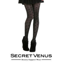 【Secret Venus 着圧タイツ(フロッキードット)】[シークレットヴィーナス タイツ](着圧タイツ 強力 着圧 タイツ 柄 むくみ タイツ 着圧ソックス レディース 引き締め タイツ 太もも 脚痩せ 着圧タイツ ウエスト 引き締め 楽天 通販)