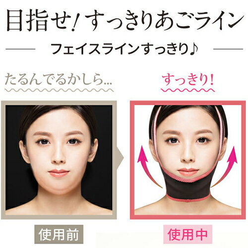 小顔矯正ベルト 二重あご 解消 小顔マスク サウナマスク リフトアップ 顔 ラクっと小顔ベルト 美活応援店 【 アットシュシュ 】　楽天　マスク　在庫あり
