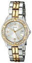 GUESS Women's U0026L1 Dazzling Sporty Silver & Gold-Tone Mid-Size Watch ゲス 腕時計 並行輸入品