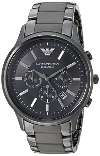 エンポリオ アルマーニ ビジネス腕時計 メンズ EMPORIO ARMANI エンポリオアルマーニ AR1451 CERAMICA クロノグラフ オールブラック 腕時計 並行輸入品