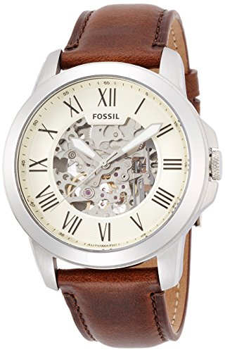 フォッシル アウトレット品 フォッシル FOSSIL 腕時計 Grant Automatic Beige Skeleton Dial Men's Watch メンズ ME3099 並行輸入品