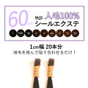 20本(1cm幅40ピース) ダークカラーシールエクステ 60cm 絡まりにくい人毛100% インナーカラー 前髪 【特許商品】