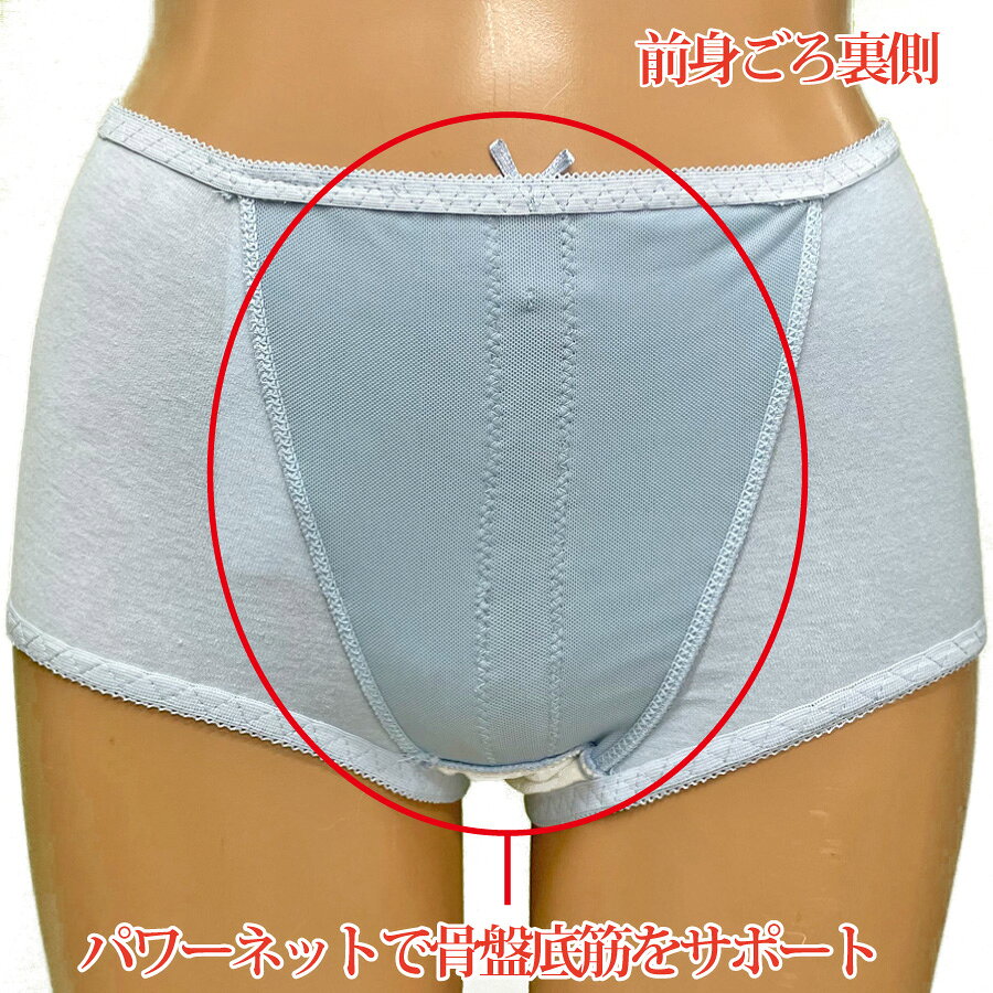 インナー専門店ヤマダの尿漏れパンツ 失禁パンツ 女性用 吸水ショーツ 尿もれ 失禁 吸水 安心 女性 尿もれ にょうもれ パンツ 深ばき 抗菌消臭 ボトム インナー ショーツ パワーネット ストレッチ 骨盤底筋サポート 大きいサイズ 母の日 ヤマダ｜アングル2