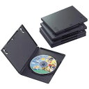エレコム ELECOM DVDトールケース 1枚収納/5枚 ブラック CCD-DVD02BK