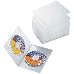 エレコム ELECOM DVDトールケース 2枚収納/10枚 クリア CCD-DVD06CR