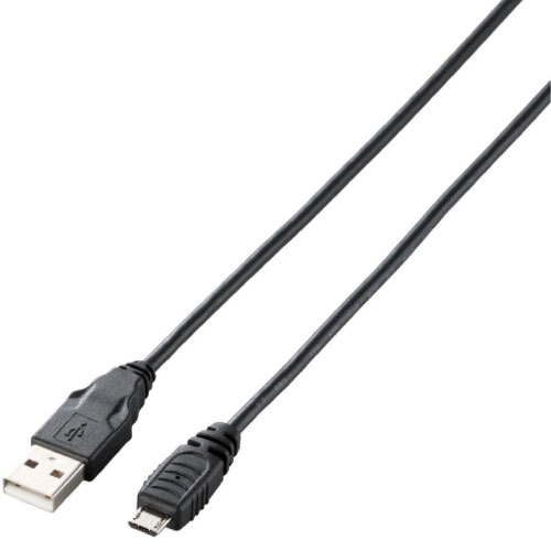 ポスト投函 エレコム ELECOM USB2.0ケーブル A-microBタイプ ノーマル 1m ブラック U2C-AMB10BK