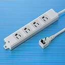 サンワサプライ 工事物件タップ4個口 3m グレー TAP-K4L-3(2)