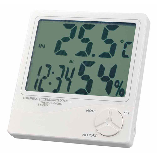 エンペックス EMPEX デジタル 温湿度計 時計 カレンダー付 TD-8240