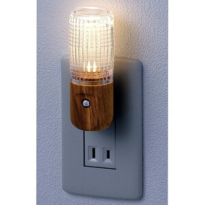 ELPA LEDセンサー付ライト 木目 PM-LW100（L）
