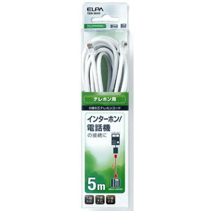 ELPA テレホンコード 6極 6芯 5m TEW-S050 ELPA テレホンコード 6極 6芯 5m TEW-S050