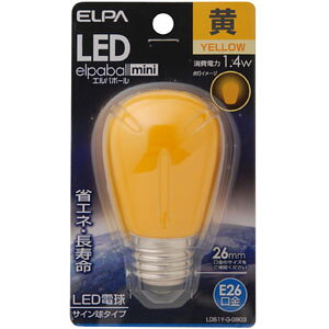 ELPA LED電球 サイン球 E26 LDS1Y-G-G903