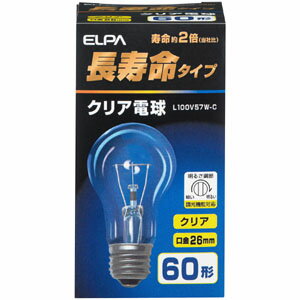 Other - ELPA 長寿命クリア電球 E26 L100V57W-C