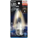【クリアランスセール】ELPA E26口金 LEDシャンデリア球 クリア電球色 LDC1CL-G-G337
