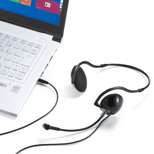 サンワサプライ 4極対応ヘッドセット MM-HS403BK