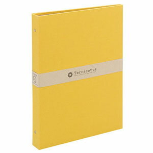 ナカバヤシ 布クロスアルバム Terracotta テラコッタ バインダ-式ポケットアルバム L判3段 イエロー TER-L3Y-140-Y