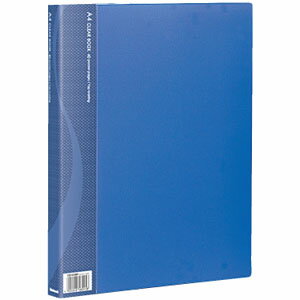 ナカバヤシ A4クリアブック 40ポケット ベーシックカラー ブルー CB1033B-N