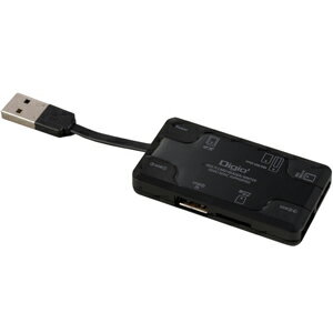 ナカバヤシ Digio2 USB2.0 マルチカードリーダー ブラック CRW-5M53BK ナカバヤシ Digio2 USB2.0 マルチカードリーダー ブラック CRW-5M53BK