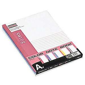 ナカバヤシ カラースイングノート A罫 5冊パック（5色） ノ-305CA