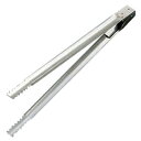 若林工業 18-0 バネ付 炭 バサミ 240mm ステンレス 日本製