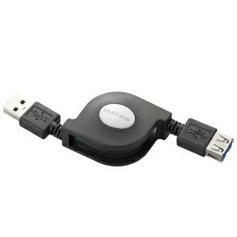 エレコム ELECOM 巻き取りUSB3.0延長ケーブル（A-A） USB3-RLEA07BK
