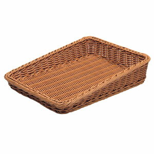 萬洋 樹脂製太渕ディスプレイかご 傾斜型 大 茶 91-027A