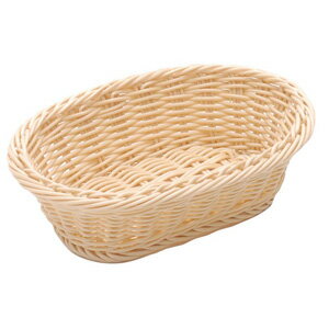 Rakuten - 萬洋 樹脂バスケット 小判 24cm 白